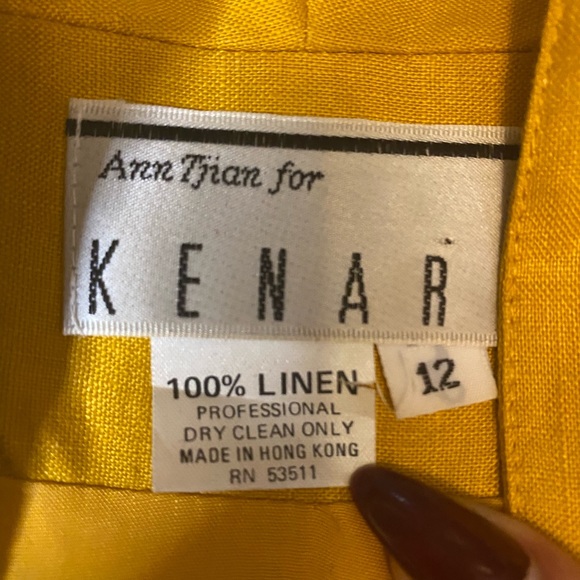 VINTAGE MUSTARD YELLOW DRESS - Picture 5 of 6